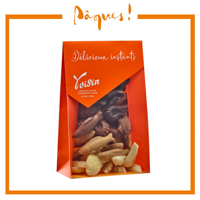 Pochette friture assortiment noir, lait, blond, blanc 200g