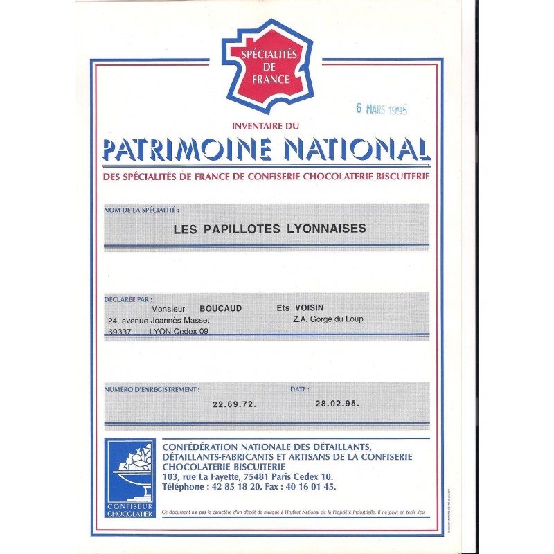 Sachet Véritables Papillotes de Lyon noires et lait assorties 500gr
