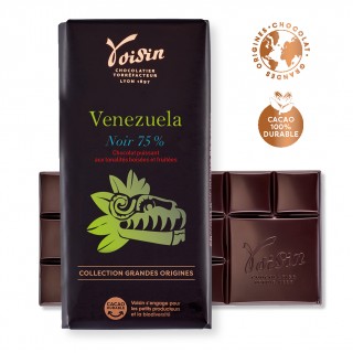 Tablette  Chocolat Venezuela noir 75% grandes origines
