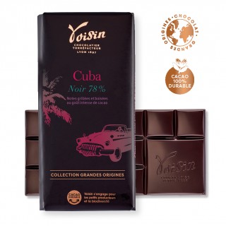 Tablette  Chocolat Cuba Noir 78% grandes origines