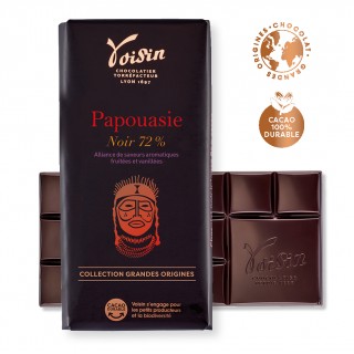 Tablette Chocolat Papouasie noir 72% grandes origines
