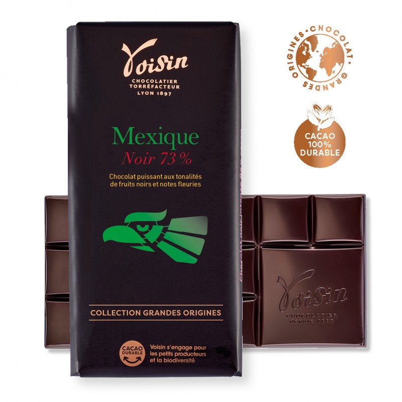 Tablette Chocolat Mexique noir 73% grandes origines