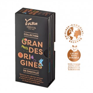 Etui 4 Tablettes Grandes Origines Chocolat Noir