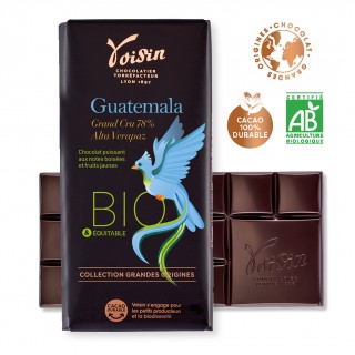 Tablette Chocolat BIO Guatemala noir 78% Grandes Origines