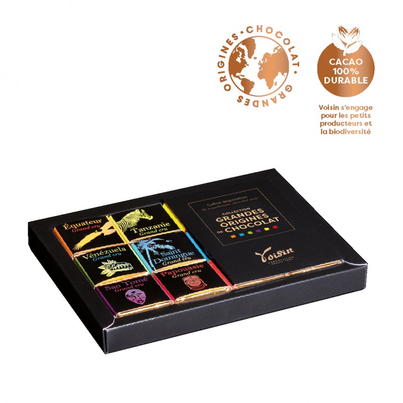 Écrin 36 Napolitains Grandes Origines Chocolat Noir