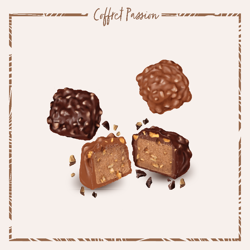 Coffret Rochers Praliné Malakoff