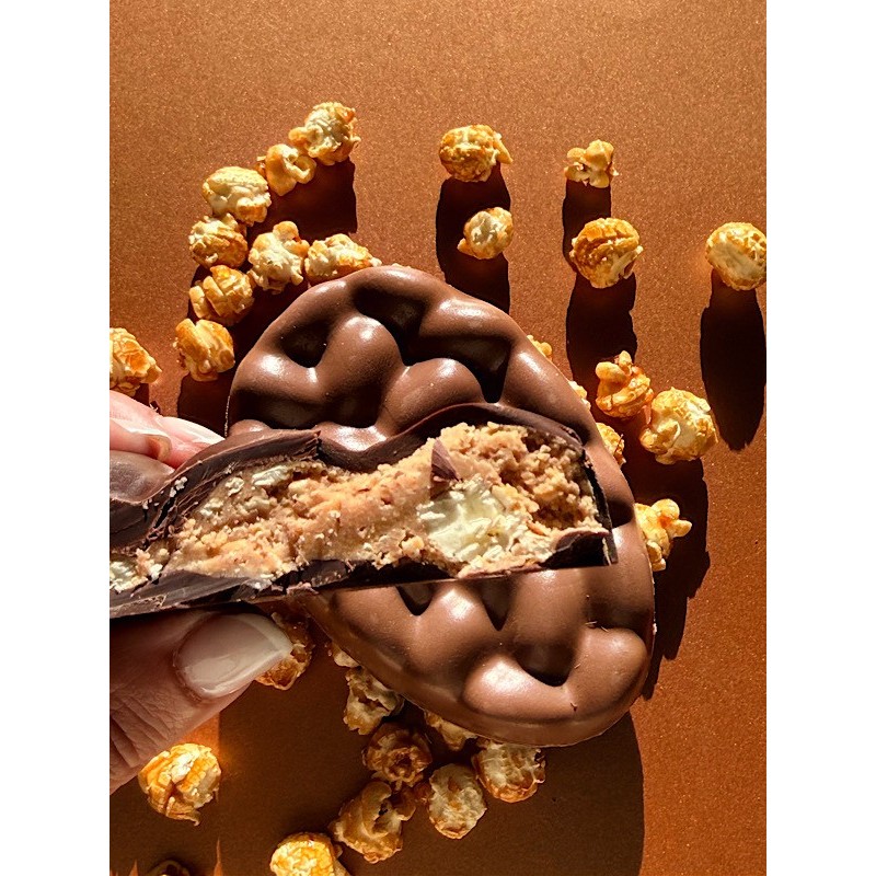 Oeuf praliné pop corn lait