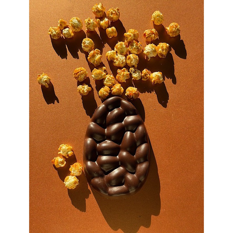 Oeuf praliné pop corn lait