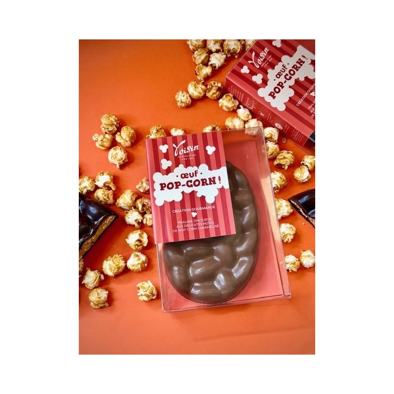 Oeuf praliné pop corn lait