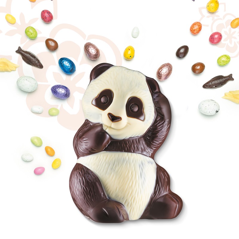 Panda géant noir garni