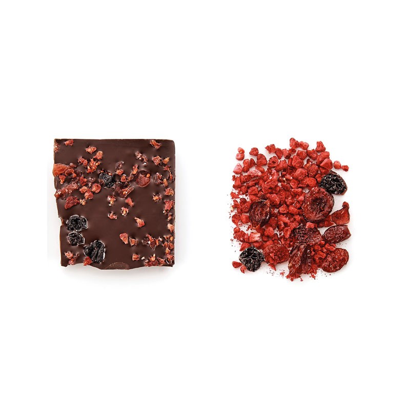 Tablette chocolat Madagascar 74% Fruits rouges création gourmande