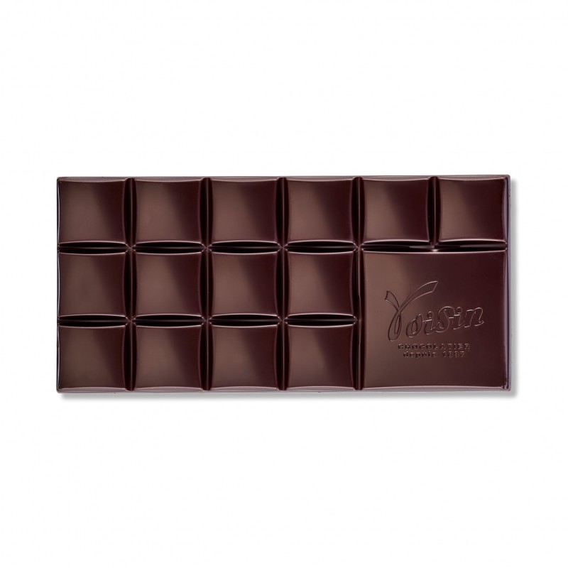 Tablette noir framboise pépites