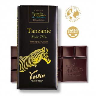 Tablette Tanzanie noir 78% grandes origines