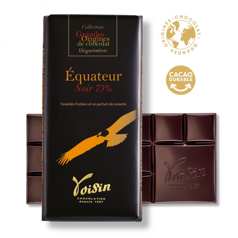 Tablette Equateur noir 73% grandes origines