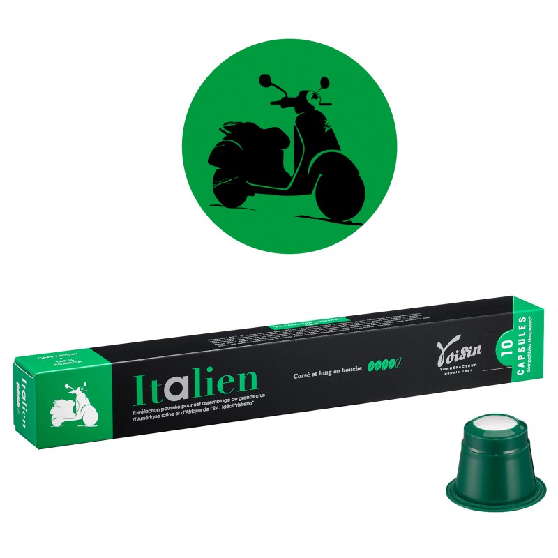 10 capsules café Italien