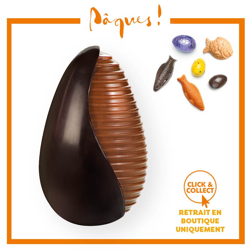 Oeuf désign noir n°10  garni