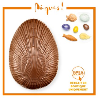 Oeuf ciselé lait n°10 garni