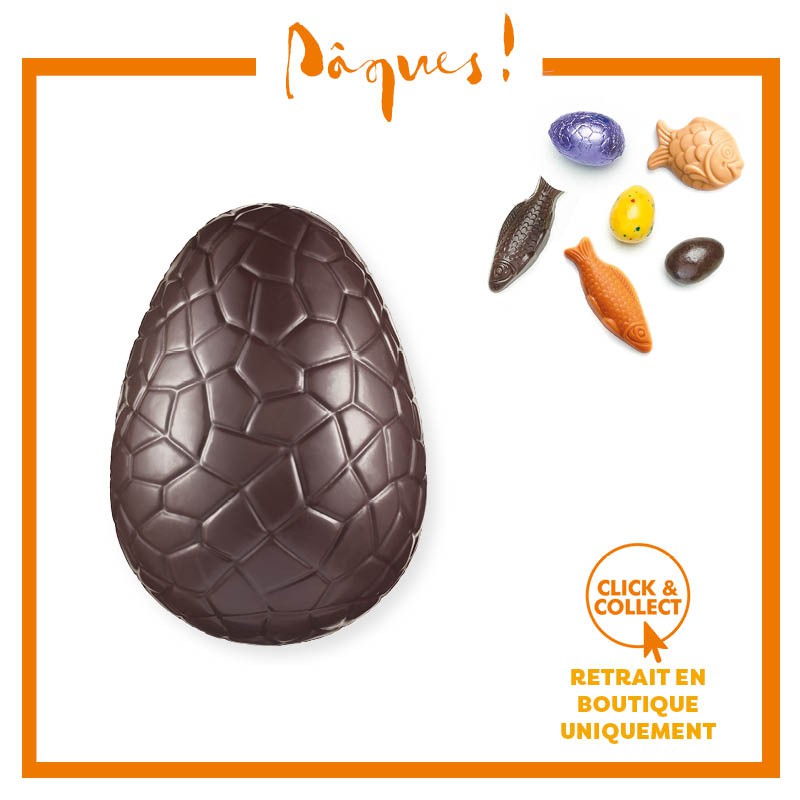 Oeuf écaille noir n°4 garni