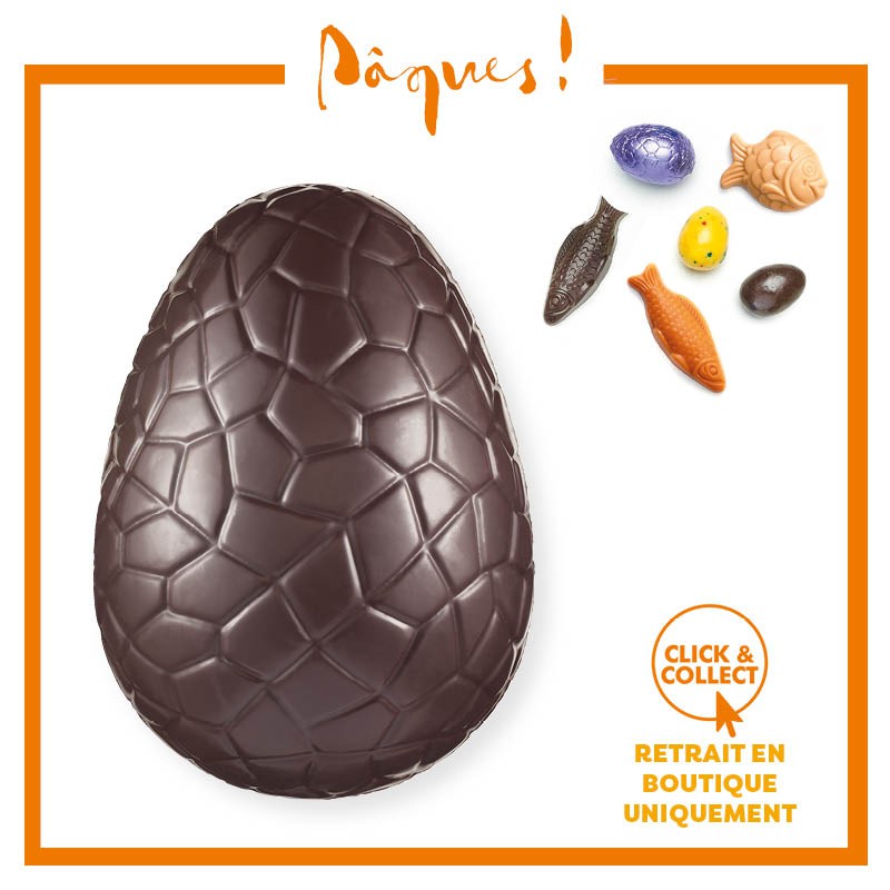 Oeuf écaille noir n°5 garni