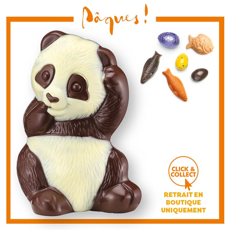 Panda géant noir garni