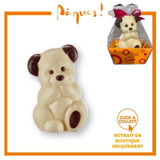 Ourson blanc en barquette