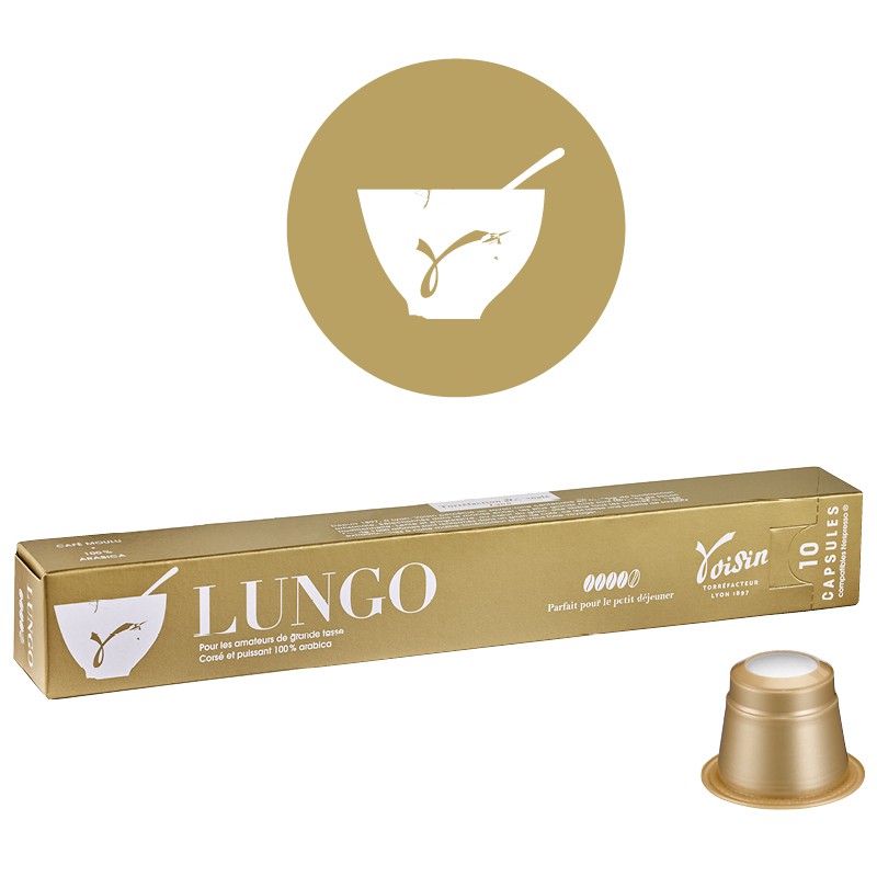 10 capsules café Lungo